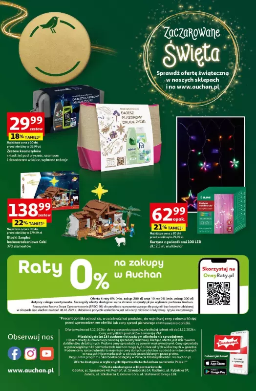 Auchan - gazetka promocyjna Gazetka Pewność Niskich Cen Hipermarket Auchan  do środy 11.12 - strona 62