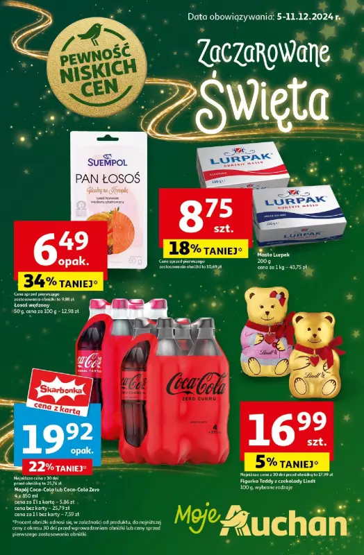 Auchan - gazetka promocyjna Gazetka Pewność Niskich Cen Moje Auchan od czwartku 05.12 do środy 11.12