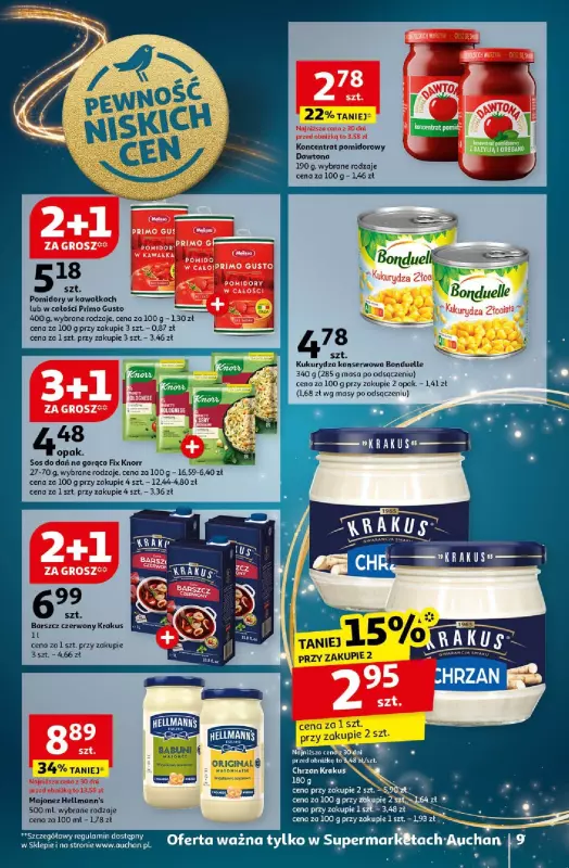 Auchan - gazetka promocyjna Gazetka Pewność Niskich Cen Supermarket Auchan  do środy 18.12 - strona 11