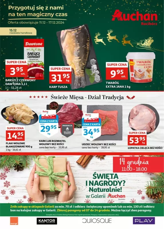 Auchan - gazetka promocyjna Gazetka Racibórz od środy 11.12 do wtorku 17.12