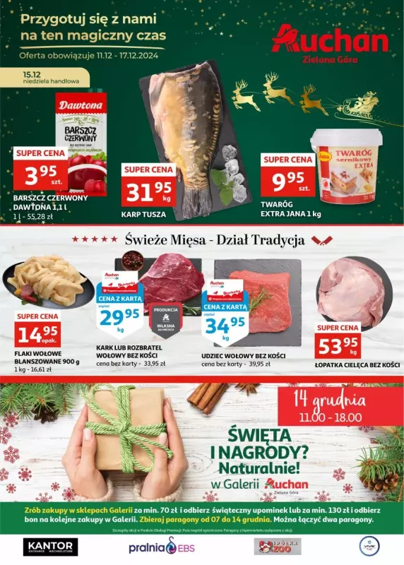 Auchan - gazetka promocyjna Gazetka Zielona Góra od środy 11.12 do wtorku 17.12