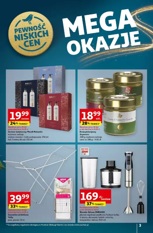 Auchan - gazetka promocyjna Gazetka Pewność Niskich Cen Hipermarket Auchan  do środy 18.12 - strona 3