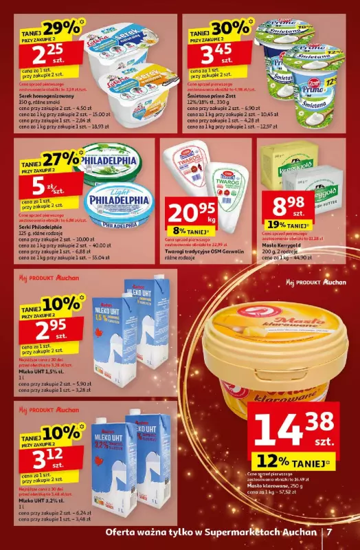 Auchan - gazetka promocyjna Gazetka Pewność Niskich Cen Supermarket Auchan od czwartku 19.12 do wtorku 24.12 - strona 7