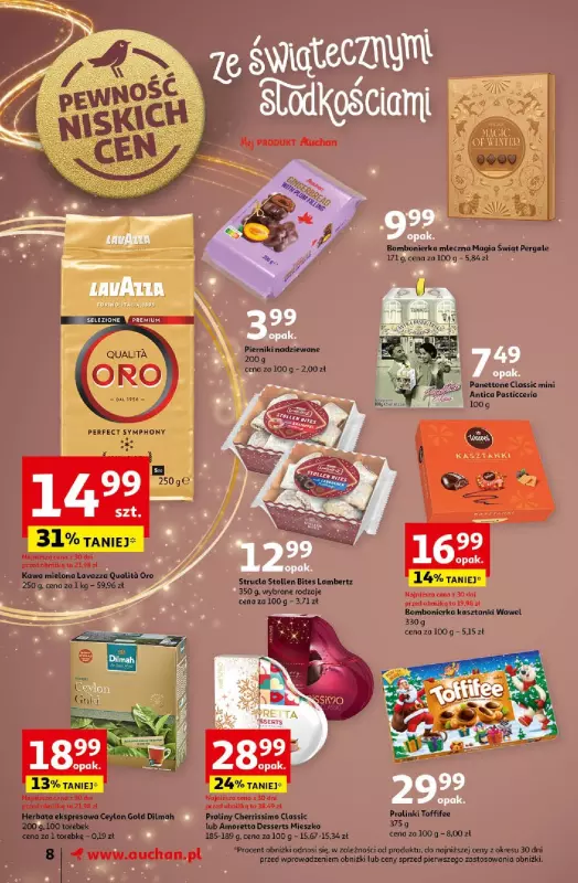 Auchan - gazetka promocyjna Gazetka Pewność Niskich Cen Supermarket Auchan od czwartku 19.12 do wtorku 24.12 - strona 8