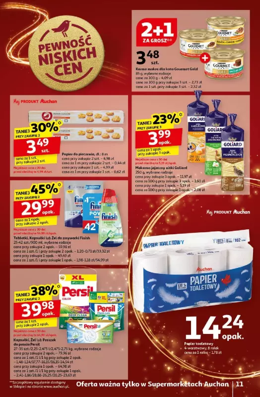 Auchan - gazetka promocyjna Gazetka Pewność Niskich Cen Supermarket Auchan od czwartku 19.12 do wtorku 24.12 - strona 11