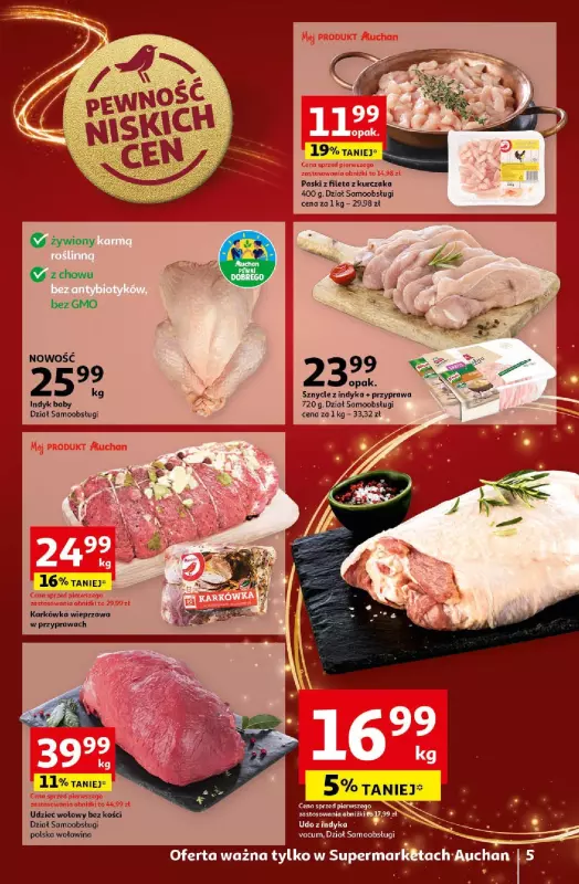 Auchan - gazetka promocyjna Gazetka Pewność Niskich Cen Supermarket Auchan  do wtorku 24.12 - strona 5