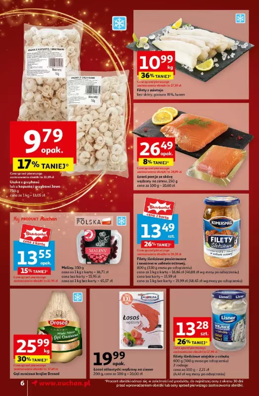 Auchan - gazetka promocyjna Gazetka Pewność Niskich Cen Supermarket Auchan od czwartku 19.12 do wtorku 24.12 - strona 6