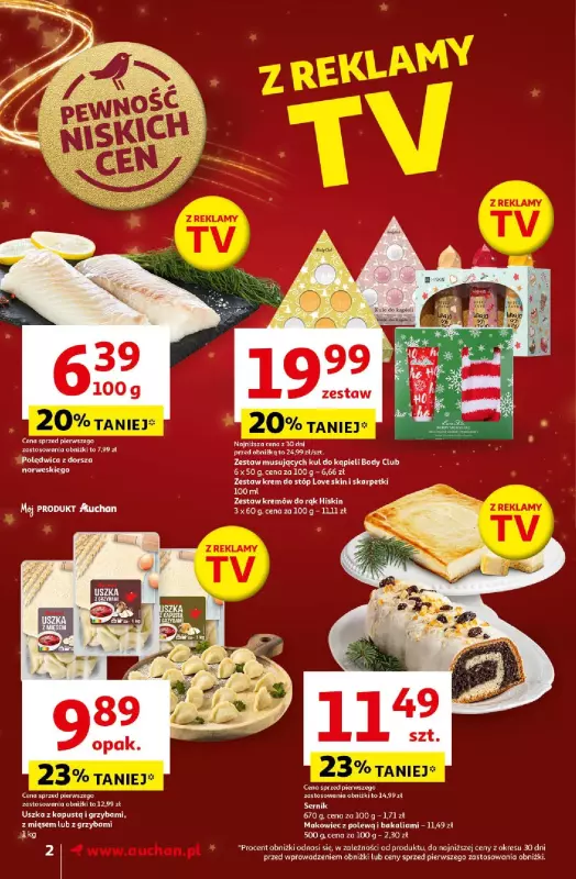 Auchan - gazetka promocyjna Gazetka Pewność Niskich Cen Supermarket Auchan  do wtorku 24.12 - strona 2