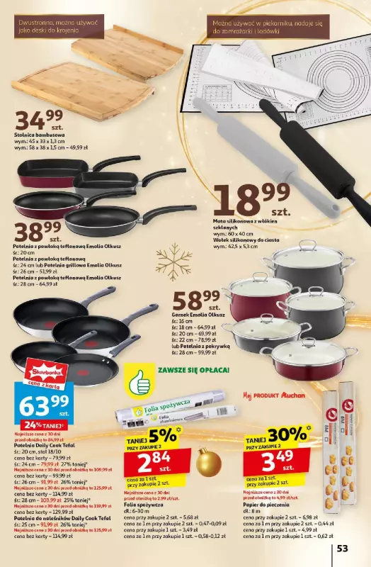 Auchan - gazetka promocyjna Gazetka Pewność Niskich Cen Hipermarket Auchan  do wtorku 24.12 - strona 61