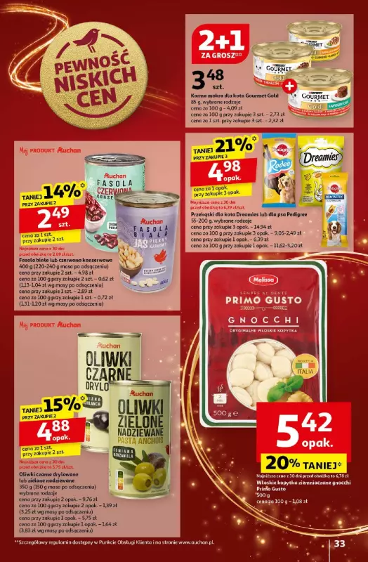 Auchan - gazetka promocyjna Gazetka Pewność Niskich Cen Hipermarket Auchan od czwartku 19.12 do wtorku 24.12 - strona 35