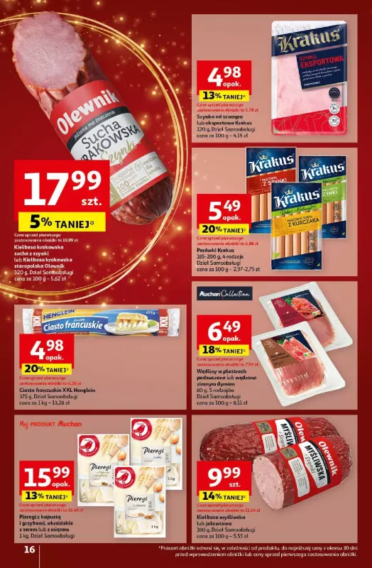 Auchan - gazetka promocyjna Gazetka Pewność Niskich Cen Hipermarket Auchan  do wtorku 24.12 - strona 18