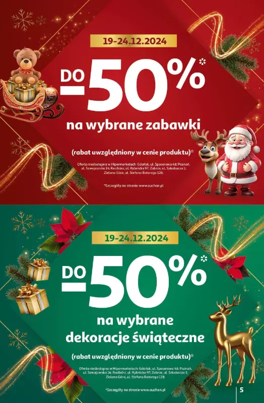 Auchan - gazetka promocyjna Gazetka Pewność Niskich Cen Hipermarket Auchan  do wtorku 24.12 - strona 5