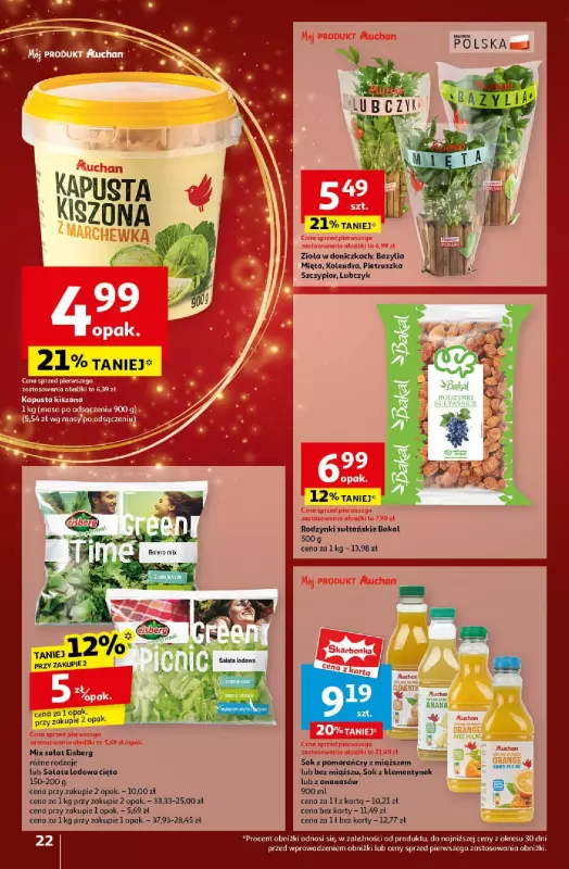 Auchan - gazetka promocyjna Gazetka Pewność Niskich Cen Hipermarket Auchan od czwartku 19.12 do wtorku 24.12 - strona 24