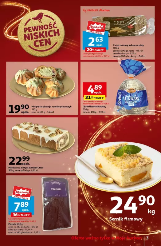 Auchan - gazetka promocyjna Gazetka Pewność Niskich Cen Moje Auchan  do wtorku 24.12 - strona 3