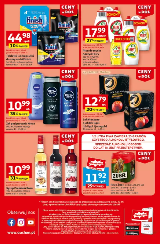 Auchan - gazetka promocyjna Gazetka CENY W DÓŁ Moje Auchan  do środy 08.01 - strona 10