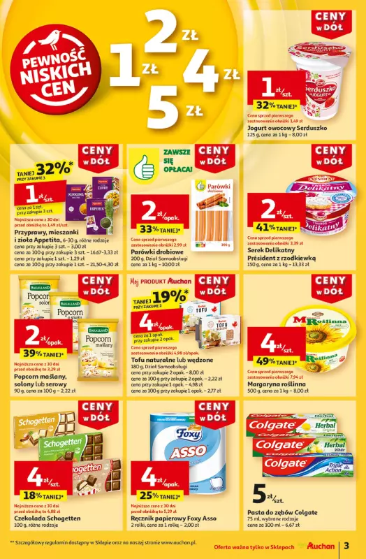 Auchan - gazetka promocyjna Gazetka CENY W DÓŁ Moje Auchan  do środy 08.01 - strona 3