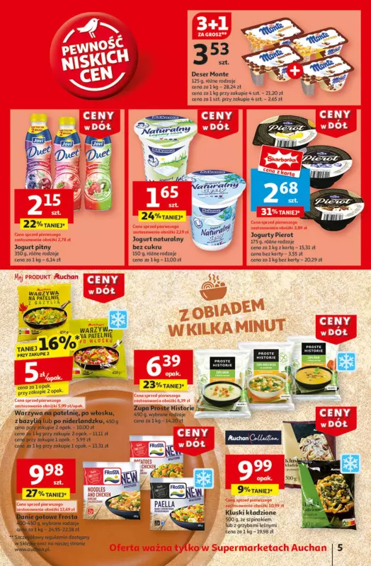 Auchan - gazetka promocyjna Gazetka CENY W DÓŁ Supermarket Auchan  do środy 08.01 - strona 5