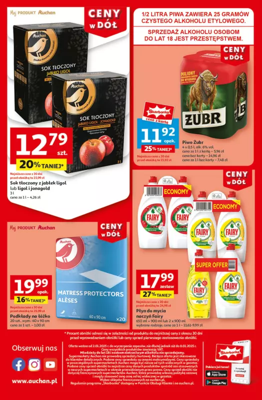 Auchan - gazetka promocyjna Gazetka CENY W DÓŁ Supermarket Auchan  do środy 08.01 - strona 14