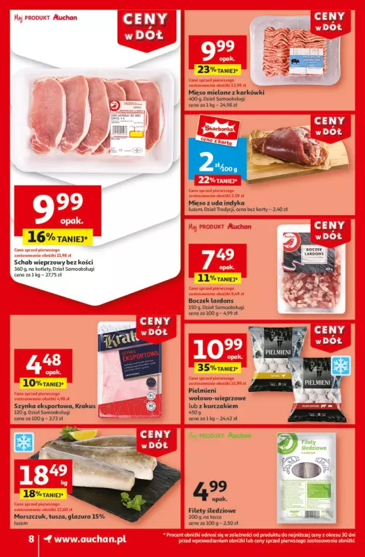 Auchan - gazetka promocyjna Gazetka CENY W DÓŁ Supermarket Auchan  do środy 08.01 - strona 10