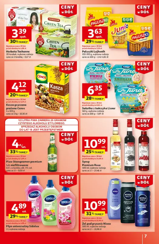 Auchan - gazetka promocyjna Gazetka CENY W DÓŁ Hipermarket Auchan  do środy 08.01 - strona 7