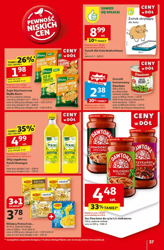 Auchan - gazetka promocyjna Gazetka CENY W DÓŁ Hipermarket Auchan  do środy 08.01 - strona 39