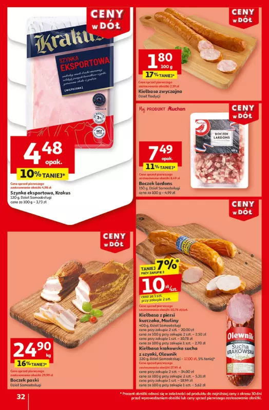 Auchan - gazetka promocyjna Gazetka CENY W DÓŁ Hipermarket Auchan  do środy 08.01 - strona 34