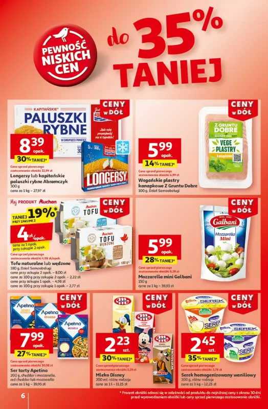 Auchan - gazetka promocyjna Gazetka CENY W DÓŁ Hipermarket Auchan  do środy 08.01 - strona 6