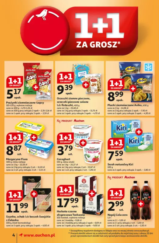 Auchan - gazetka promocyjna Gazetka CENY W DÓŁ Supermarket Auchan  do środy 15.01 - strona 4