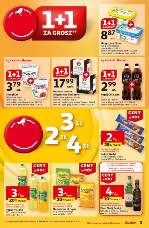 Auchan - gazetka promocyjna Gazetka CENY W DÓŁ Moje Auchan  do środy 15.01 - strona 3