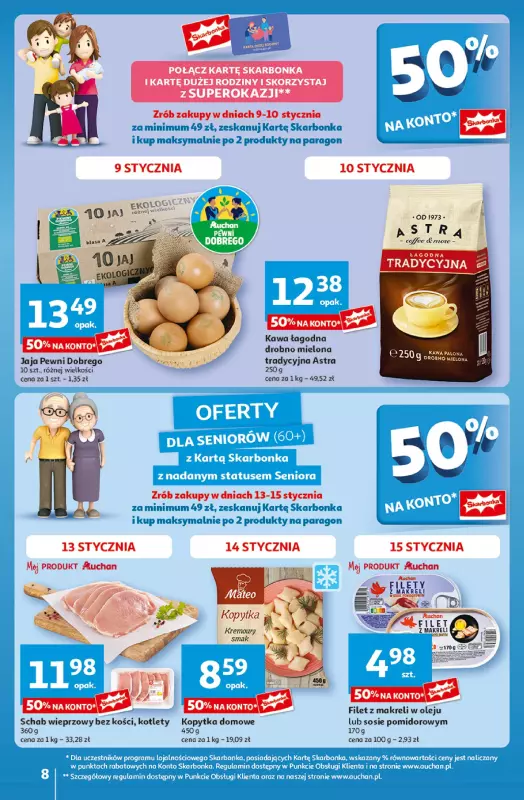 Auchan - gazetka promocyjna Gazetka CENY W DÓŁ Hipermarket Auchan  do środy 15.01 - strona 10