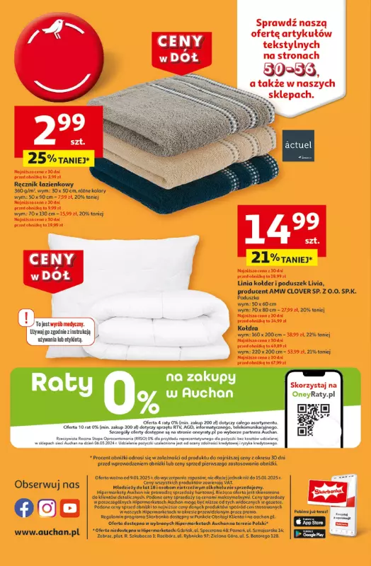 Auchan - gazetka promocyjna Gazetka CENY W DÓŁ Hipermarket Auchan  do środy 15.01 - strona 64