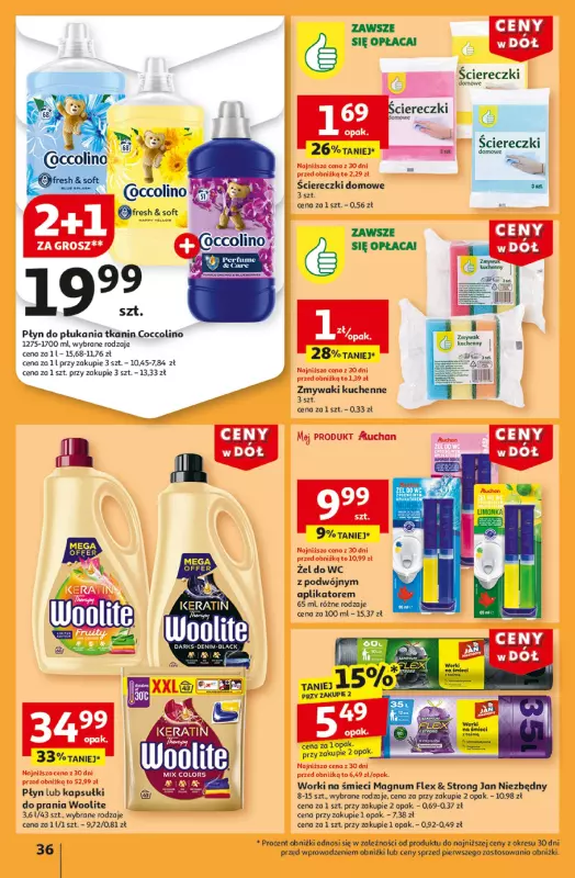 Auchan - gazetka promocyjna Gazetka CENY W DÓŁ Hipermarket Auchan  do środy 15.01 - strona 38