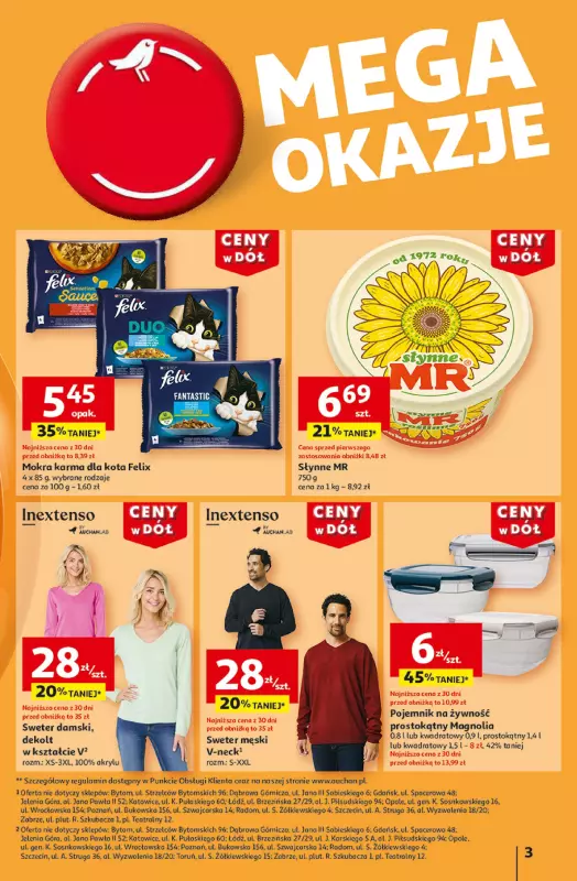 Auchan - gazetka promocyjna Gazetka CENY W DÓŁ Hipermarket Auchan  do środy 15.01 - strona 3