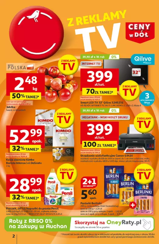 Auchan - gazetka promocyjna Gazetka CENY W DÓŁ Hipermarket Auchan  do środy 15.01 - strona 2