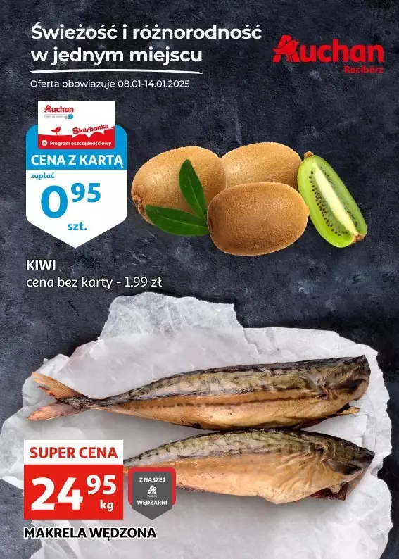 Auchan - gazetka promocyjna Racibórz Gazetka od środy 08.01 do wtorku 14.01