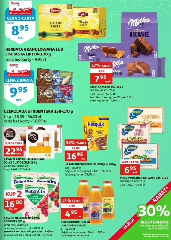 Auchan - gazetka promocyjna Gazetka Zielona Góra I Świętuj z nami Dzień Babci i Dziadka od środy 15.01 do wtorku 21.01 - strona 17