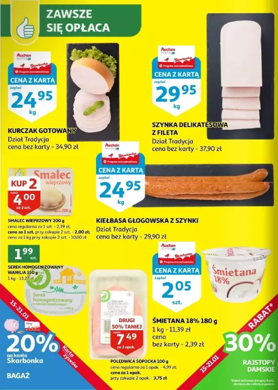 Auchan - gazetka promocyjna Gazetka Zielona Góra I Świętuj z nami Dzień Babci i Dziadka od środy 15.01 do wtorku 21.01 - strona 24