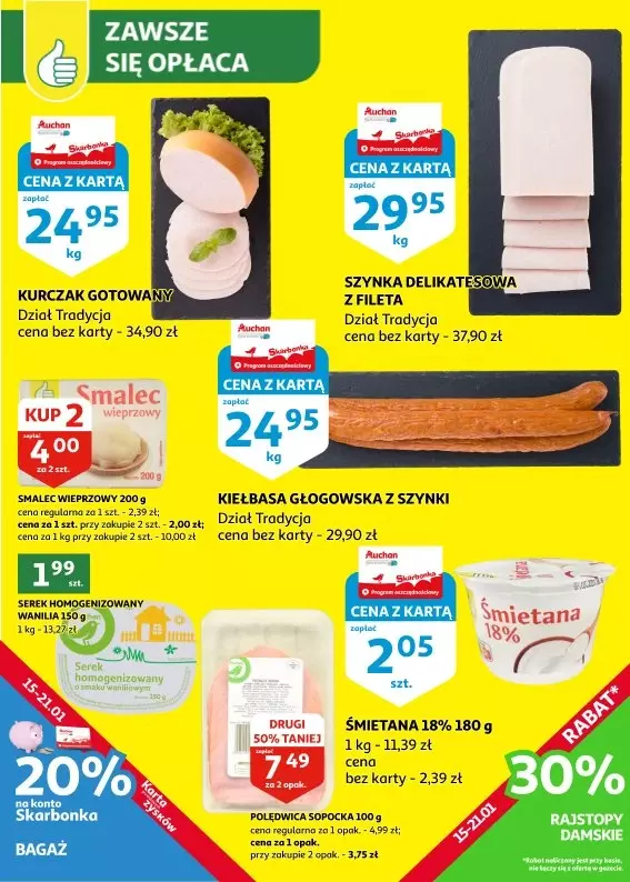 Auchan - gazetka promocyjna Gazetka Racibórz I Świętuj z nami Dzień Babci i Dziadka od środy 15.01 do wtorku 21.01 - strona 24