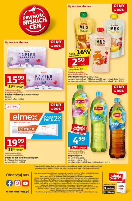 Auchan - gazetka promocyjna Gazetka CENY W DÓŁ Moje Auchan  do środy 22.01 - strona 10