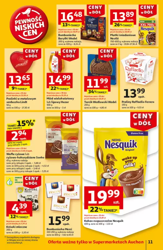 Auchan - gazetka promocyjna Gazetka CENY W DÓŁ Supermarket Auchan  do środy 22.01 - strona 13