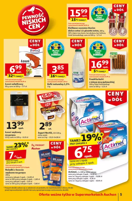 Auchan - gazetka promocyjna Gazetka CENY W DÓŁ Supermarket Auchan  do środy 22.01 - strona 7