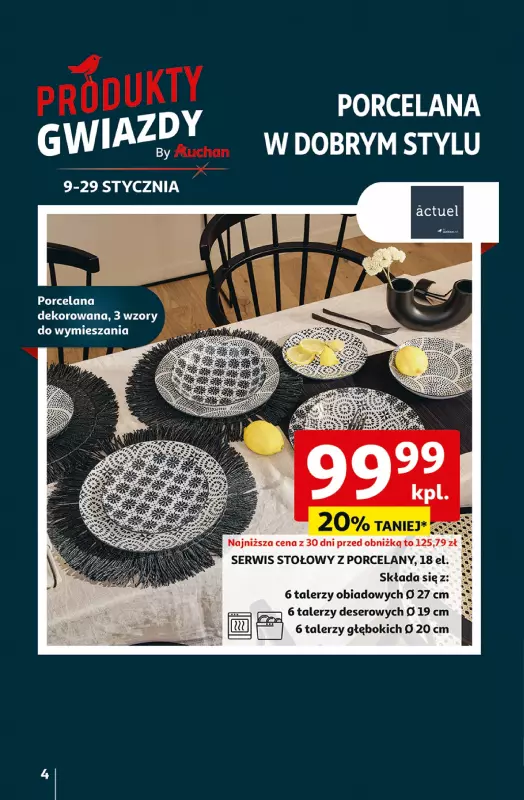 Auchan - gazetka promocyjna Gazetka CENY W DÓŁ Hipermarket Auchan  do środy 22.01 - strona 4