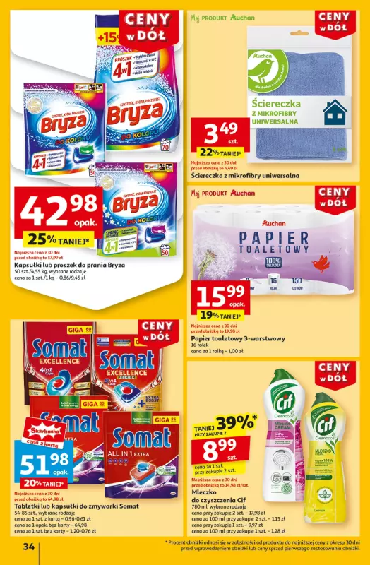 Auchan - gazetka promocyjna Gazetka CENY W DÓŁ Hipermarket Auchan  do środy 22.01 - strona 36