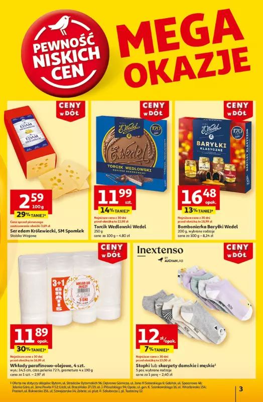 Auchan - gazetka promocyjna Gazetka CENY W DÓŁ Hipermarket Auchan  do środy 22.01 - strona 3