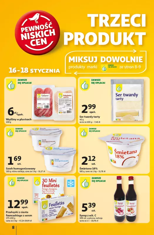 Auchan - gazetka promocyjna Gazetka CENY W DÓŁ Hipermarket Auchan od czwartku 16.01 do środy 22.01 - strona 8