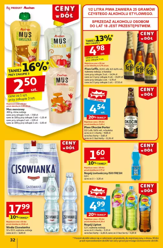 Auchan - gazetka promocyjna Gazetka CENY W DÓŁ Hipermarket Auchan  do środy 22.01 - strona 34