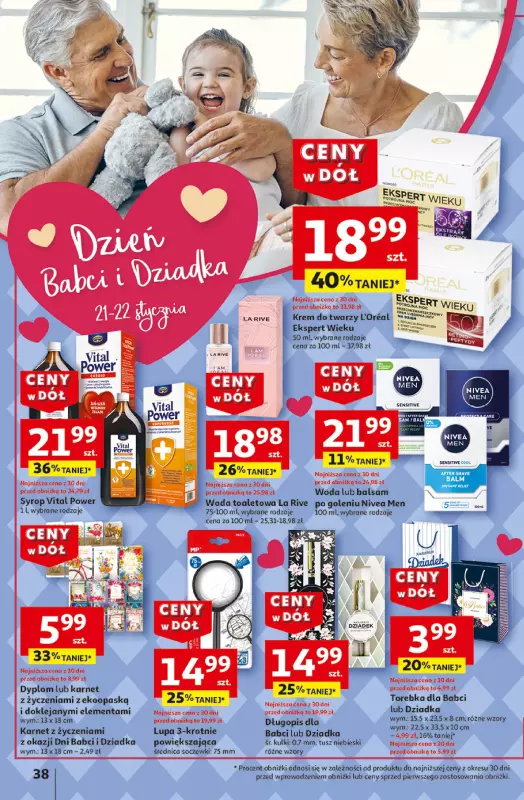 Auchan - gazetka promocyjna Gazetka CENY W DÓŁ Hipermarket Auchan  do środy 22.01 - strona 40