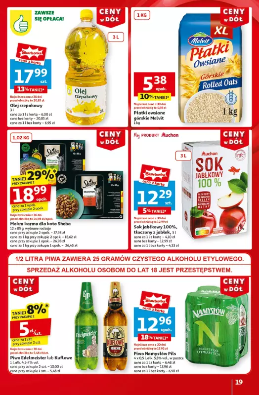 Auchan - gazetka promocyjna Gazetka CENY W DÓŁ Hipermarket Auchan od czwartku 16.01 do środy 22.01 - strona 21