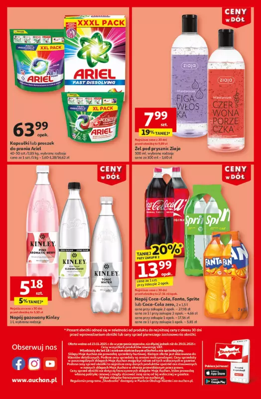 Auchan - gazetka promocyjna Gazetka CENY W DÓŁ Moje Auchan od czwartku 23.01 do środy 29.01 - strona 10