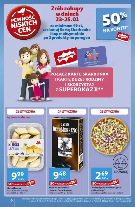 Auchan - gazetka promocyjna Gazetka CENY W DÓŁ Hipermarket Auchan od czwartku 23.01 do środy 29.01 - strona 6